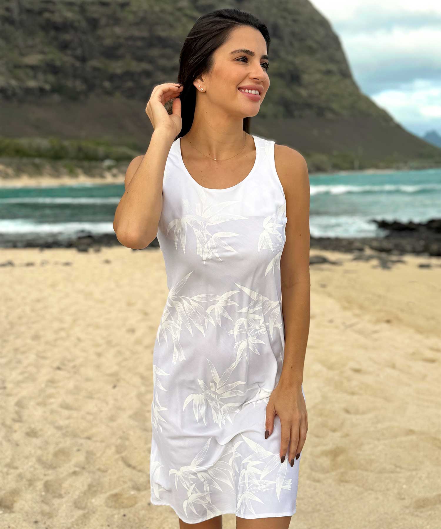 Bamboo White Tank Dress - Image 2